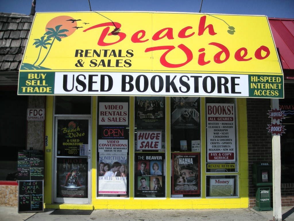 The old Beach Video storefront: Rentals & Sales, Used Bookstore